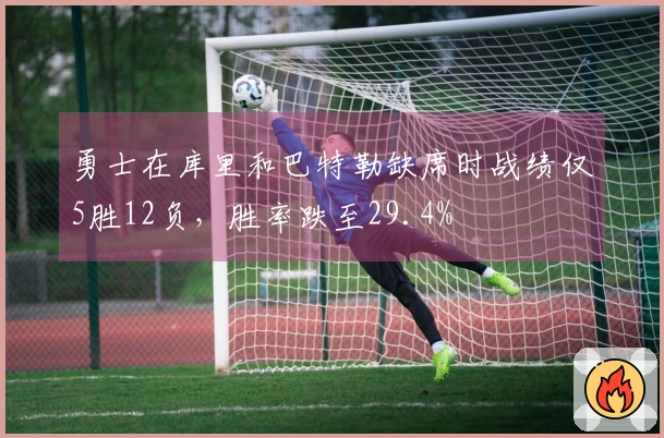 勇士在库里和巴特勒缺席时战绩仅5胜12负，胜率跌至29.4%